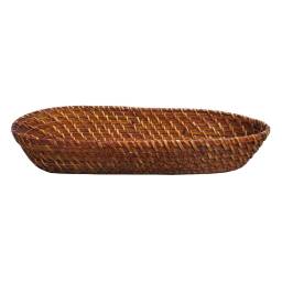 Bandeja Oval bamboo rattan 44 x 19 x 7.5 cm.