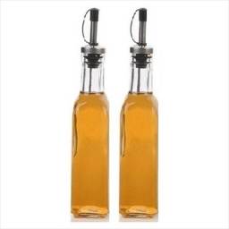 Aceitera Vinagrera con tapa inoxidable 300 ml. set x 2 unidades.