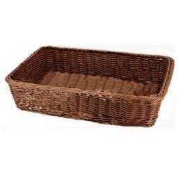 Cesto y panera rattan pl�stico 38 x 29 cm.