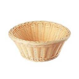 Cesto y panera redonda rattan pl�stico 20.5 cm di�metro.
