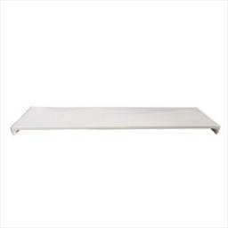 Bandeja rectangular plana ceramica blanca 40 x 12 x 15 cm.