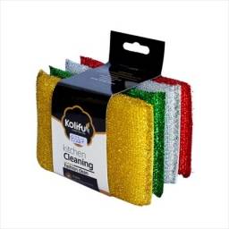 Esponjas Metalizada 4 Colores Pack x 4 Unidades