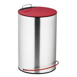 Basurero Papelera 5 ltrs. con pedal tapa roja
