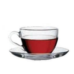 Taza t� con plato 215 cc. Set x 6 piezas. Pasabahce.