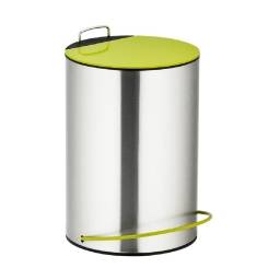 Basurero Papelera 5 ltrs. con pedal tapa verde