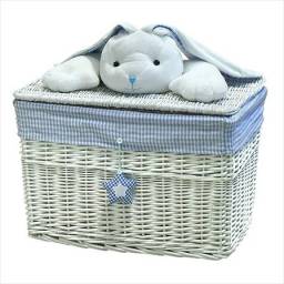 Cesto con Peluche Blanco 60 x 40 x 40 cm.