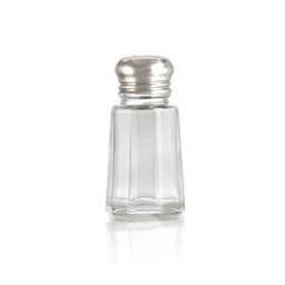 Salero de vidrio con tapa metal 35 ml Crisa