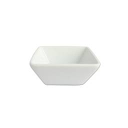 Ramequin cuadrado 5x3.5 cm porcelana blanca