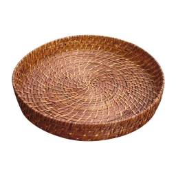 Bandeja redonda bamboo rattan � 35 cm.