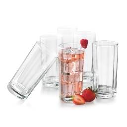 Vaso Vidrio Crisa Cooler Fases set x 6 unid.
