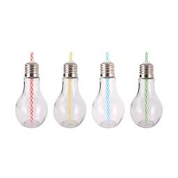 Bombita vidrio lampara incolora mason con sorbito 9,5 x 18.5 375 ml.