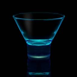 Vaso vidrio martini luminoso azul 230 cc Pasabahce.
