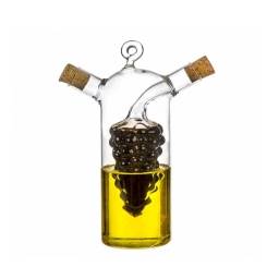 Aceitera vinagrera vidrio tapon corcho 300 ml.