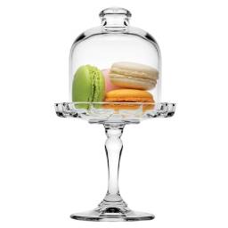 Plato con pie y c�pula Pasabahce