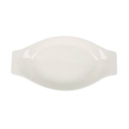 Fuente Oval Con Asa 25 x14 x 3 cm Ceramica Goldsky