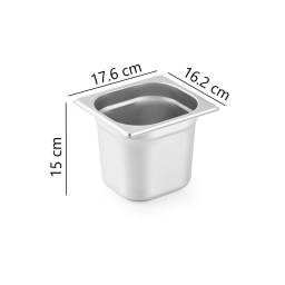 Cuba Gastronmica GN 1/6  17.6 x16.2x15 cm Acero Inox Goldsky