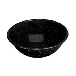 Bowl redondo 1 Lt Acero Vitrificado Negro Cinsa