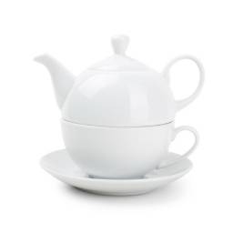 Taza y Tetera Set 500 ml d15 cm Blanca