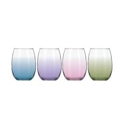 Vaso de vidrio 430 ml Colores Surtidos Stemless Crisa