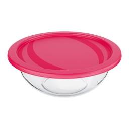 Bowl de vidrio con tapa  3Lts Plus Marinex