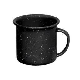 Taza acero vitrificado 85 ml Negro Cinsa