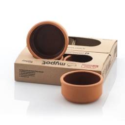 Cazuela bowl redondo 8x3 cm Terracota Set x 4