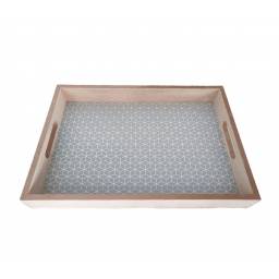 Bandeja Madera 35x4.5x25 cm Gris Goldsky