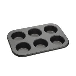 Molde Muffin x6 Antiadherente 26.5x18x3 cm Gris One Kitchen