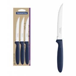 Cuchillo de Asado Ipanema azul x3 Tramontina