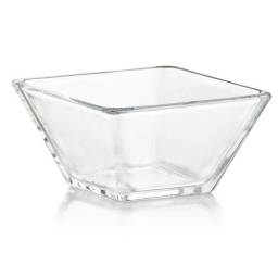 Compotera Bowl Cuadrado de Vidrio125 ml  8 x 8 cm Crisa