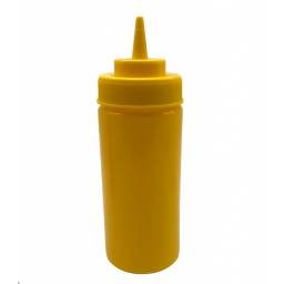 Pomo Recipiente PSalsa 500 ml de Plástico Amarrillo