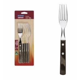 Tenedor Mango Madera Churrasco Set x6 Tramontina