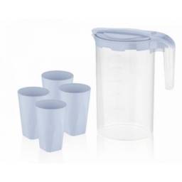 Juego de jarra + 4 vasos plstico Clover Bager