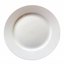 Plato Llano con Ala  24,3 cm Cermica Blanco Gourmet BG