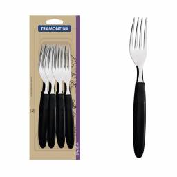 Tenedor de mesa Mango negro Set x12 Ipanema Tramontina