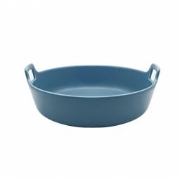 Bowl Cazuela redonda con asas Cermica 24x23x9 cm azul pastel Selecta - 1Lt.