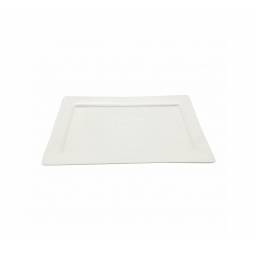 Fuente rectangular 25x15.5x2.5 cm Porcelana Blanco Selecta