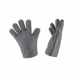 Guante manopla de silicona gris 27.9 x14 cm