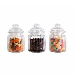Set 3 Frascos de vidrio con tapa 300  ml