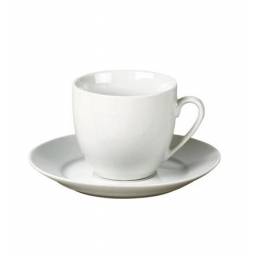 Taza de t cplato 220 ml porcelana blanca Selecta