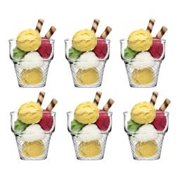 Vaso Helado 245 ml Vidrio Minicornet Pasabahce Set x10