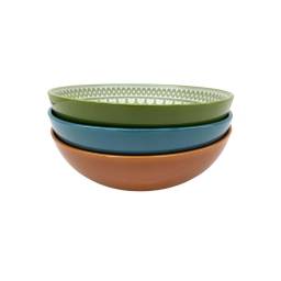 Bowl Labrado Mandala de Cermica 20x6.5cm colores surtidos - 1 LT.