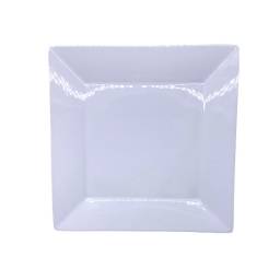 Plato cuadrado cer�mica 26.5 cm blanco BG