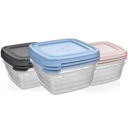 Tupper cuadrado de 900 ml Cook&Keep Bager Set x3