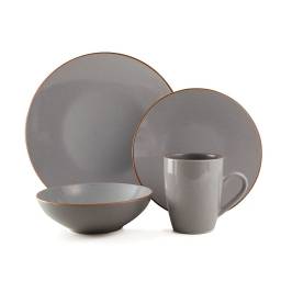 Juego de Vajilla 16 Piezas Stoneware Arizona Slate