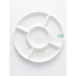 Copetinero Redondo 5 divisiones 30 cm Cer�mica Vanilla