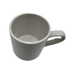 Taza mug de Cermica 500 ml Blanco c Borde beige