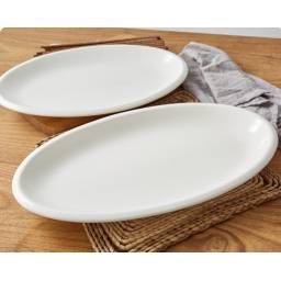 Fuente Oval de Cermica 35 cm Goldsky