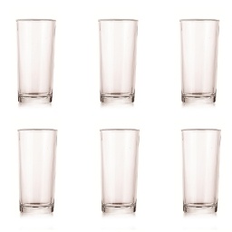 Vaso de vidrio 295 ml Cubero Crisa Kit x6