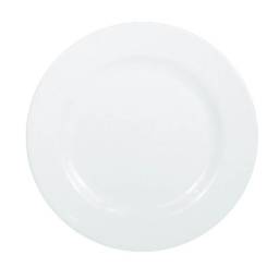 Plato llano 25 cm Blanco Melamina